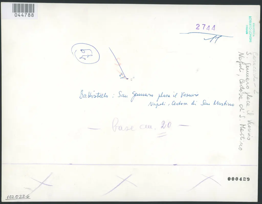 Napoli - Chiesa della Certosa di S. Martino. Seconda Cappella a Sinistra. Lunetta con un Miracolo di S. Gennaro. (Baldassare Corenzio)