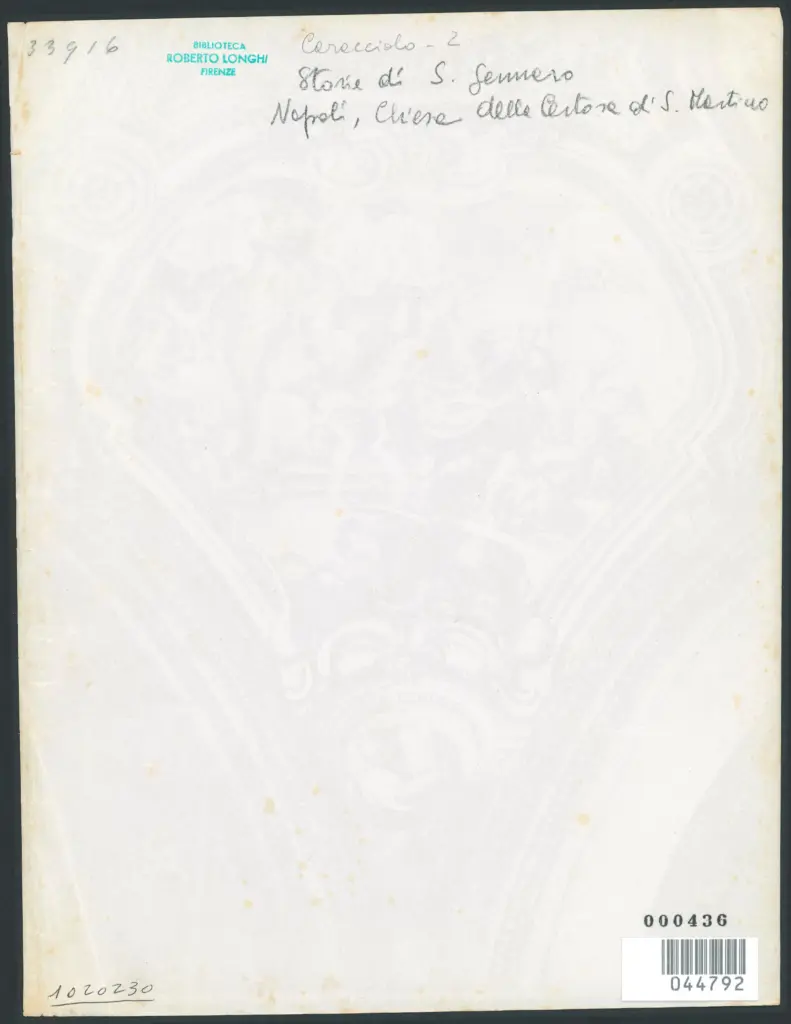 Napoli - Chiesa della Certosa di S. Martino. Prima Cappella a Sinistra. Particolare della Volta con affreschi di Baldassare Corenzio