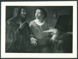 Caroselli Angelo - sec. XVII - Santa Marta rimprovera santa Maria Maddalena per la sua vanità