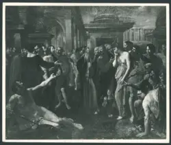 Caroselli Angelo - sec. XVII - Cristo e l'adultera