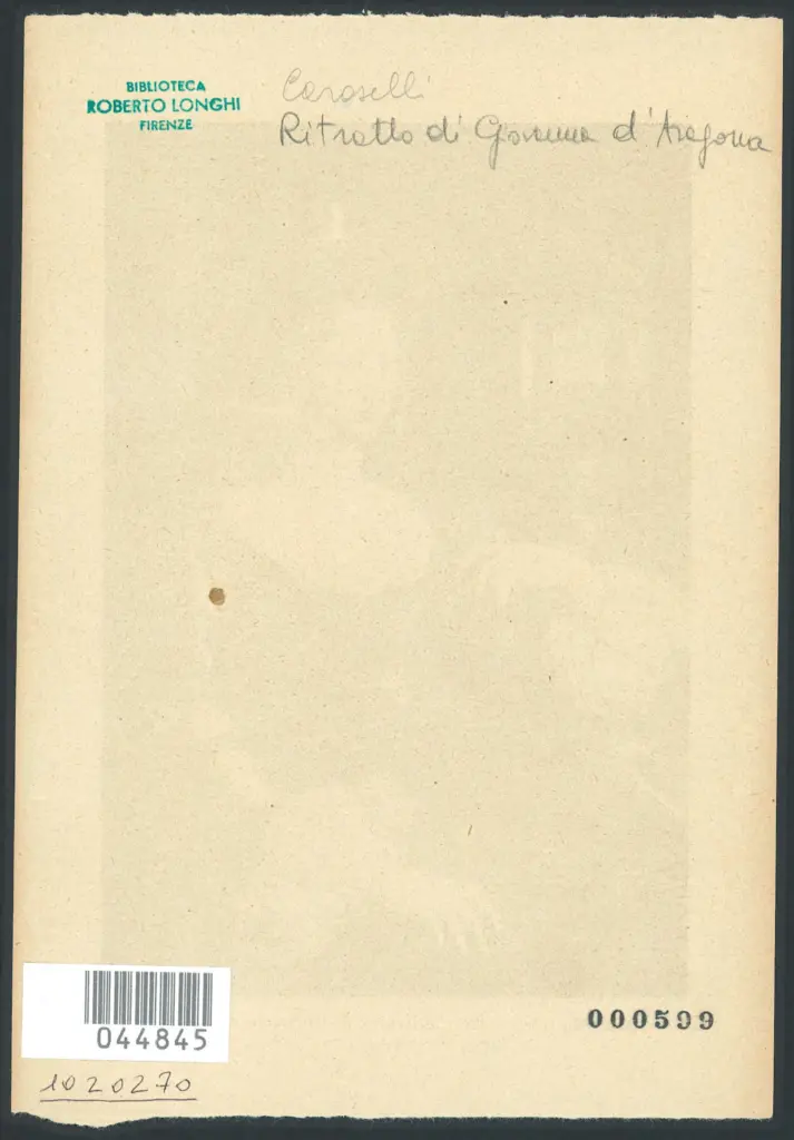 Raffaello (1483-1520): "Ritratto di Giovanna d'Aragona". Parigi, Museo del Louvre. - 1165