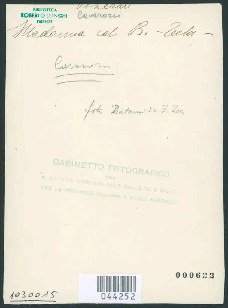 Cavarozzi Bartolomeo - sec. XVII - Madonna con Bambino