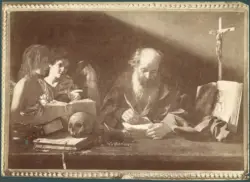 Cavarozzi Bartolomeo - sec. XVII - San Girolamo scrivente con due angeli