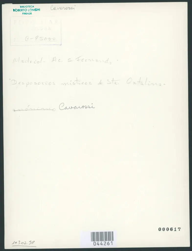 Madrid - Ac. S. Fernando. "Desposorios misticos de Sta Catilina"