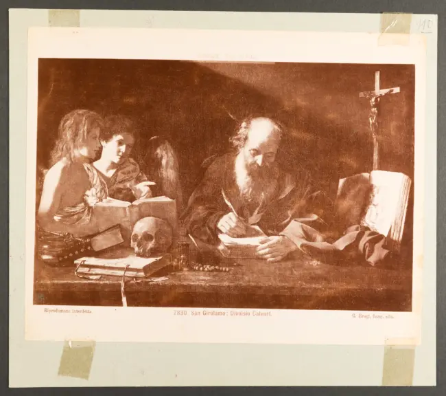 San Girolamo scrivente con due angeli