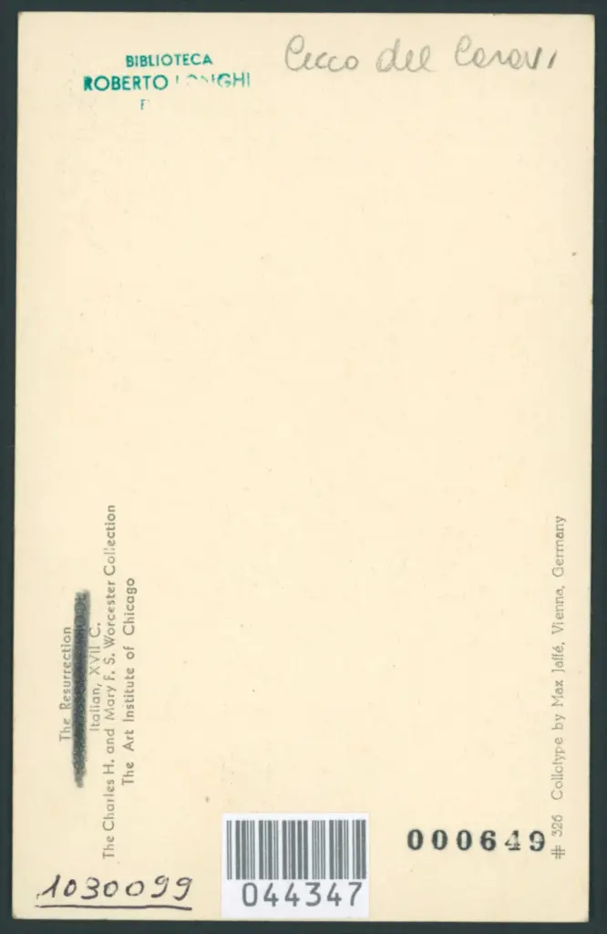 The Resurrection. Caravaggio School. Italian, XVII C. The Charles H. and Mary F. S. Worcester Collection. The Art Institute of Chicago