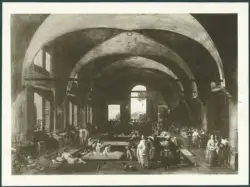 Cerquozzi Michelangelo (Michelangelo delle Bambocciate/ Michelangelo delle Battaglie); Codazzi Viviano  - sec. XVII - Bagno