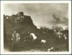 Cerquozzi Michelangelo (Michelangelo delle Bambocciate/ Michelangelo delle Battaglie) - sec. XVII - Scena campestre