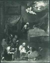Cerquozzi Michelangelo (Michelangelo delle Bambocciate/ Michelangelo delle Battaglie) - sec. XVII - Nascita della Vergine