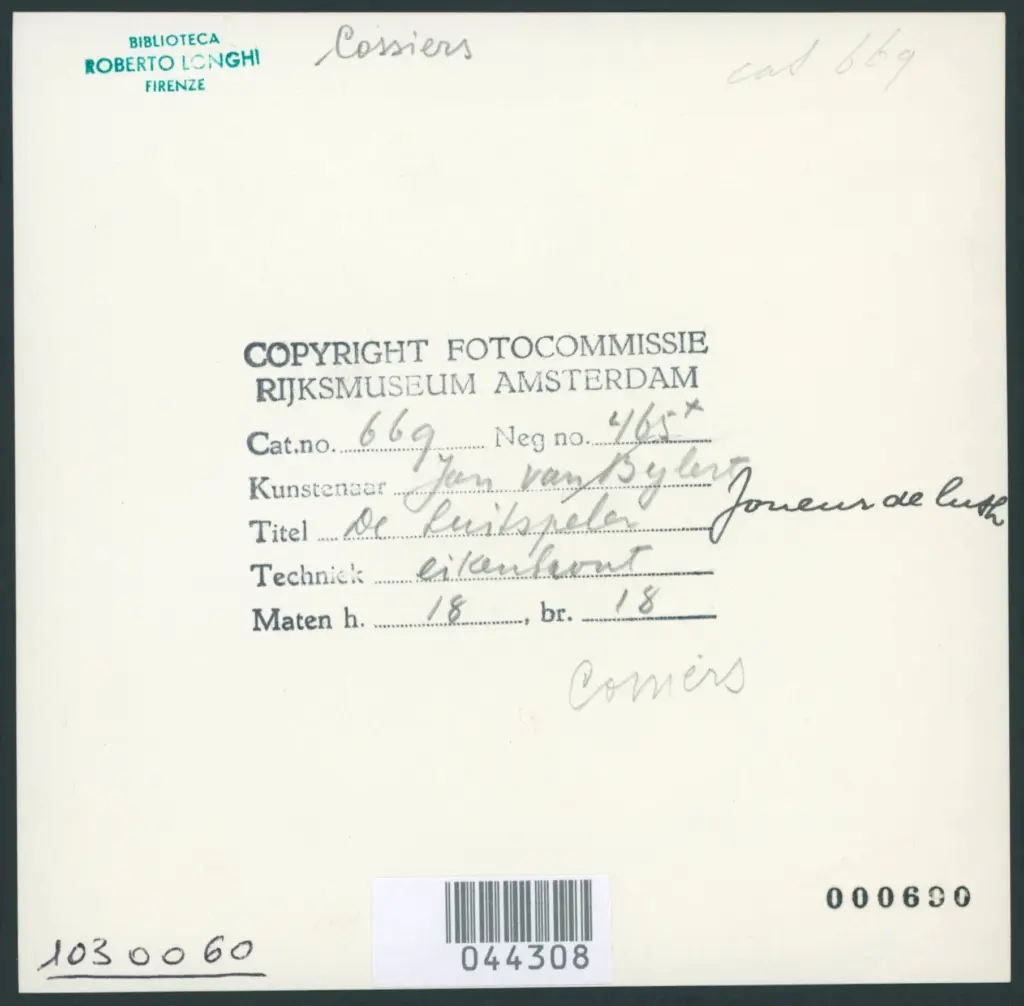 Jan van Bylert. De luitspeler