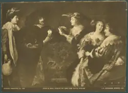 München Pinakothek No. 1300. Pedro de Moya, Cavalier mit einer Dame karten spielend
