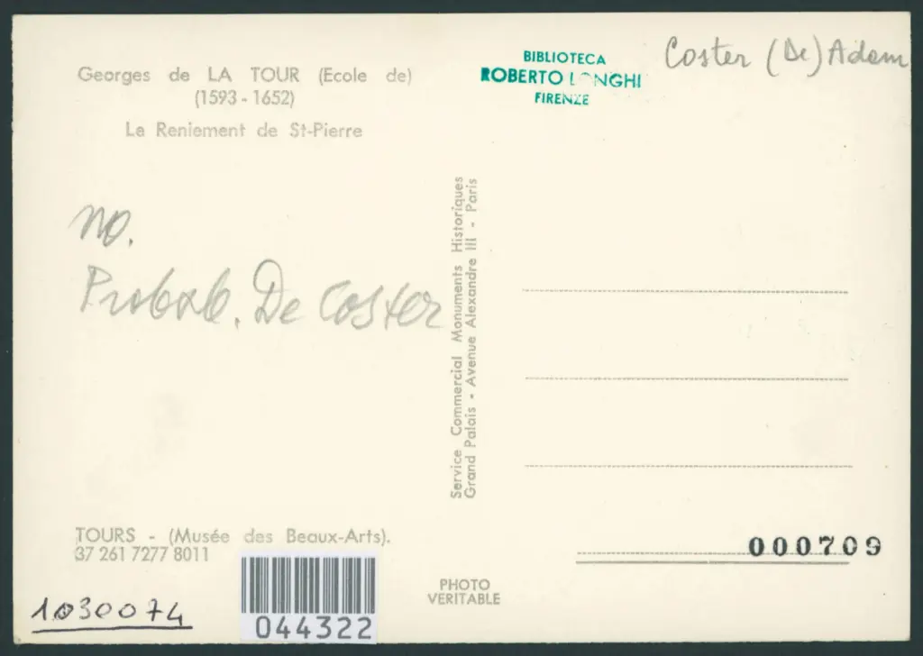 Georges de La Tour (Ecole de). (1593-1652). Le Reniement de St-Pierre