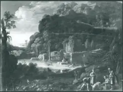 Elsheimer Adam - sec. XVII - Scena ambientata in un paesaggio rurale