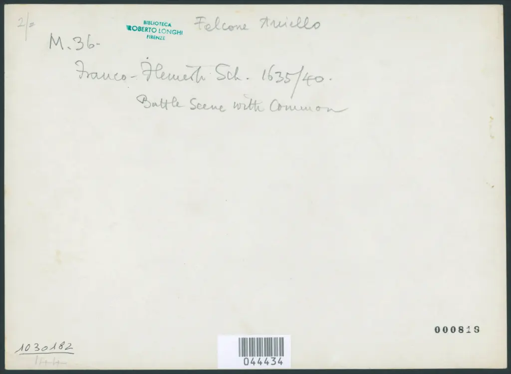 Falcone Aniello - sec. XVII - Battaglia di cavalieri spagnoli con cannoni