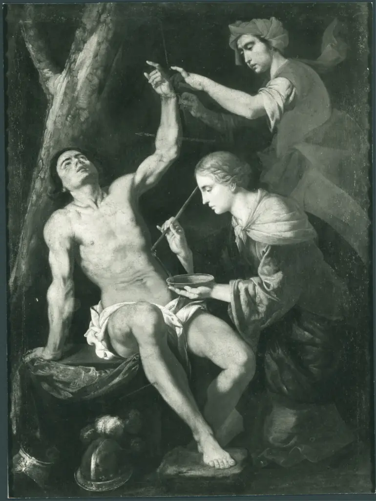 Falcone Aniello - sec. XVII - San Sebastiano curato da Irene