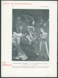 François Guy - sec. XVII - Sacra Famiglia con san Bruno, sant'Elisabetta e angelo portacroce