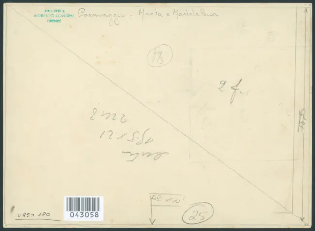 Merisi Michelangelo (Caravaggio) - copia da - sec. XVII - Marta rimprovera Maddalena per la sua vanità