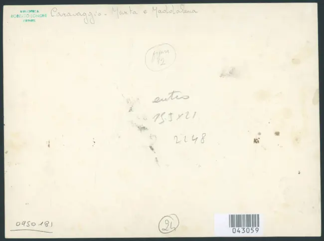 Merisi Michelangelo (Caravaggio) - copia da - sec. XVII - Marta rimprovera Maddalena per la sua vanità