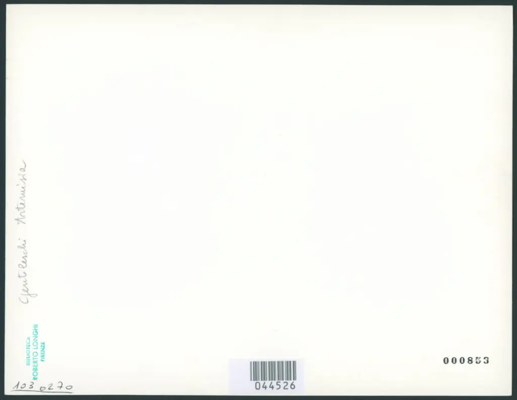 Gentileschi Artemisia - sec. XVII - Ritratto di condottiero: retro con firma e data