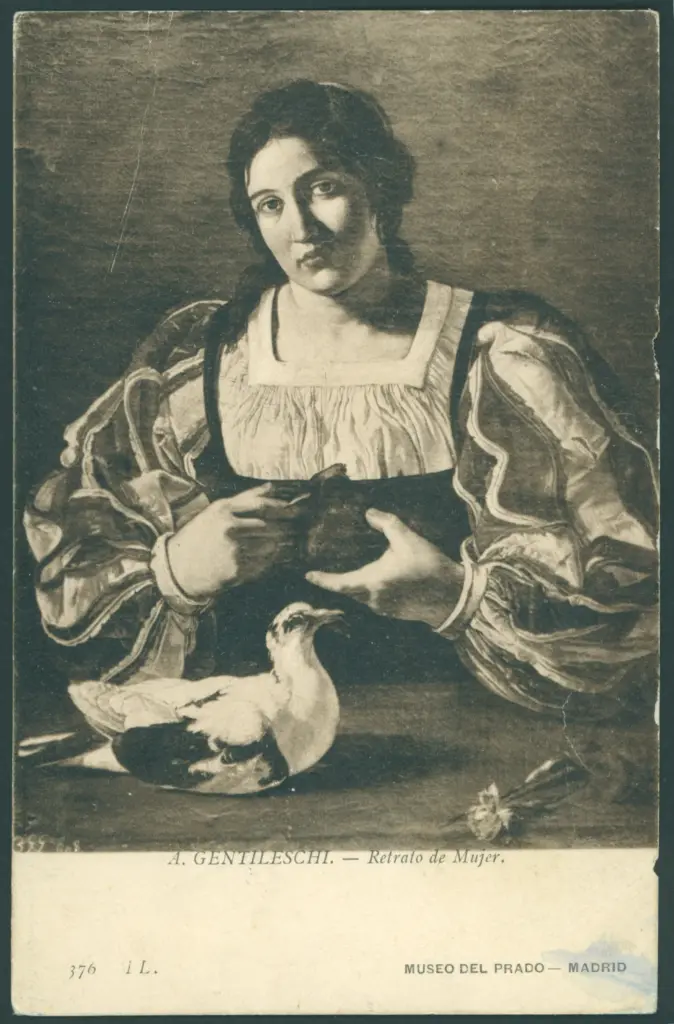 Ritratto di donna con colombe