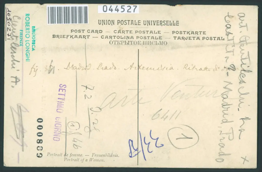 A. Gentileschi. - Retrato de Mujer. Museo del Prado - Madrid