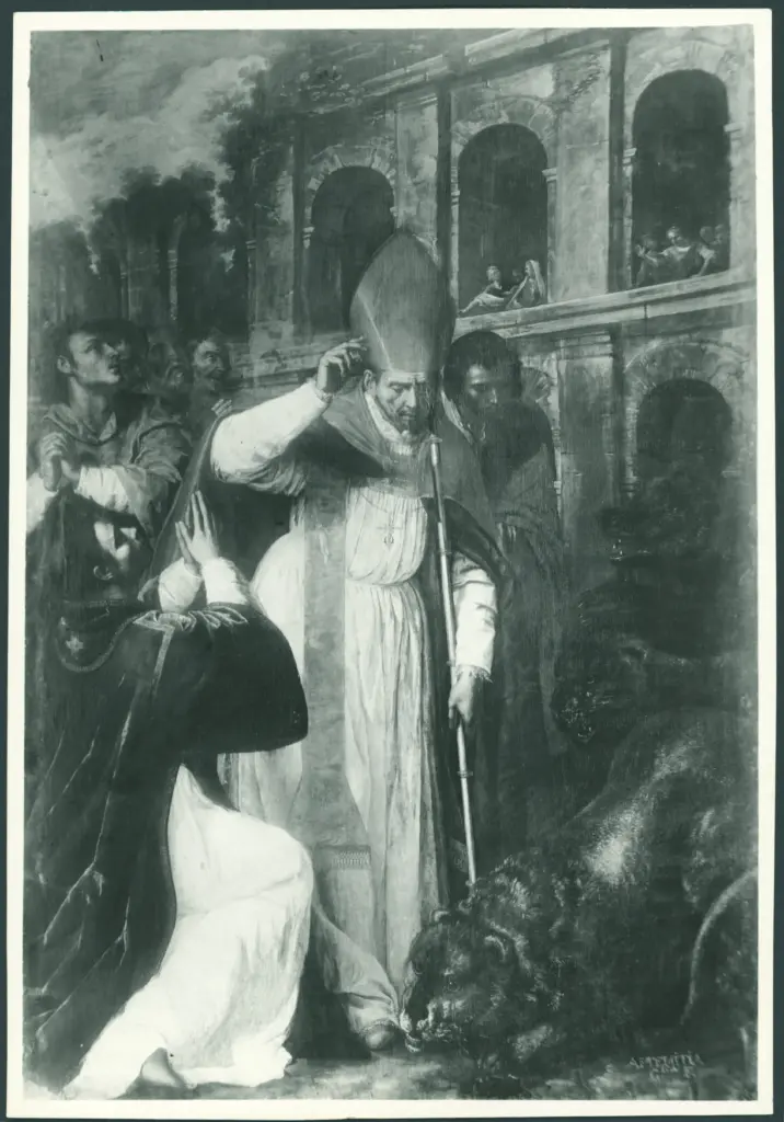 San Gennaro e i compagni gettati nell'arena ammansiscono le belve