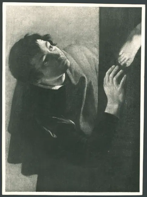 Santa Cecilia e san Valeriano incoronati da un angelo con san Tiburzio