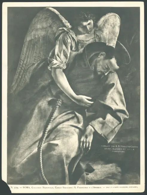 San Francesco d'Assisi sostenuto da un angelo