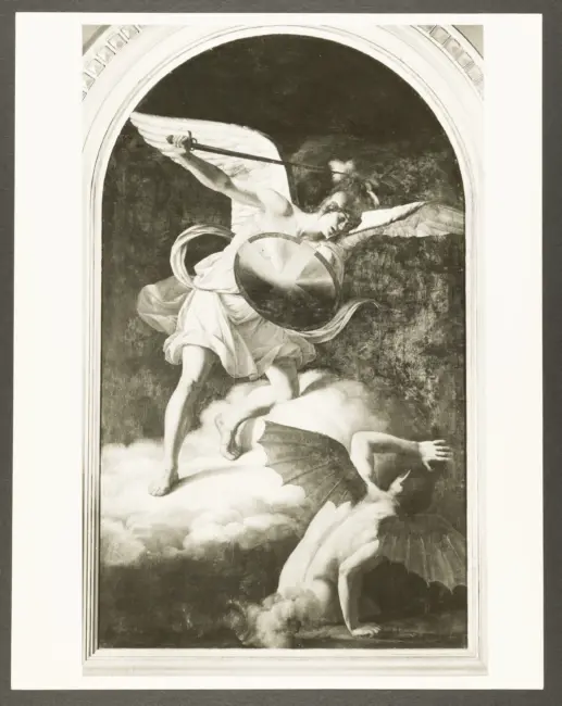 Gentileschi Orazio - sec. XVI/ XVII - San Michele Arcangelo combatte contro Satana