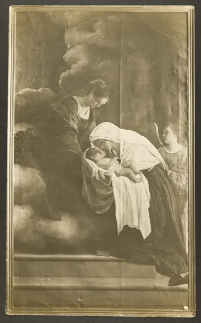 Santa Francesca Romana riceve Gesù Bambino dalla Madonna