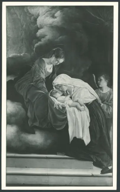 Santa Francesca Romana riceve Gesù Bambino dalla Madonna