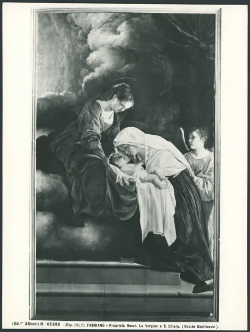 Santa Francesca Romana riceve Gesù Bambino dalla Madonna