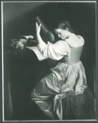 Gentileschi Orazio - sec. XVI/ XVII - Suonatrice di liuto