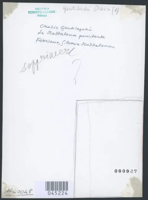 Gentileschi Orazio - sec. XVI/ XVII - Santa Maria Maddalena penitente