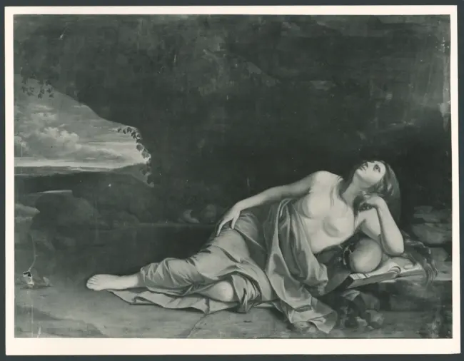 Nach Orazio Gentileschi - Lomi. Die Büssende Magdalena in der Felsenhöhle