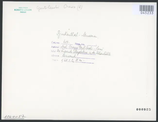 Nach Orazio Gentileschi - Lomi. Die Büssende Magdalena in der Felsenhöhle