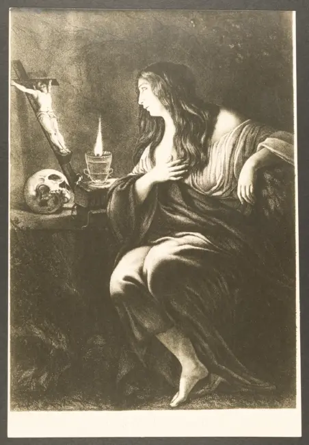 Seghers Gerard (inventore); Massard Jean Baptiste(incisore) - sec. XVIII/ XIX - Santa Maria Maddalena penitente