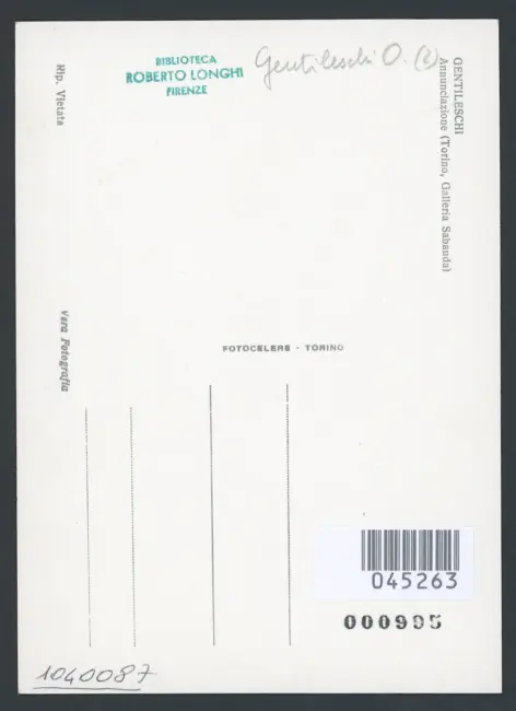 Gentileschi. Annunciazione (Torino, Galleria Sabauda)