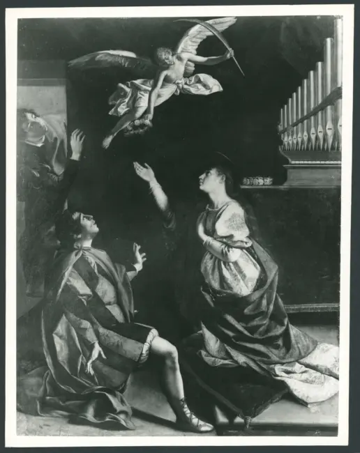 Gentileschi Orazio - sec. XVII - Santa Cecilia e san Valeriano incoronati da un angelo con san Tiburzio