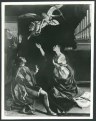 Gentileschi Orazio - sec. XVII - Santa Cecilia e san Valeriano incoronati da un angelo con san Tiburzio