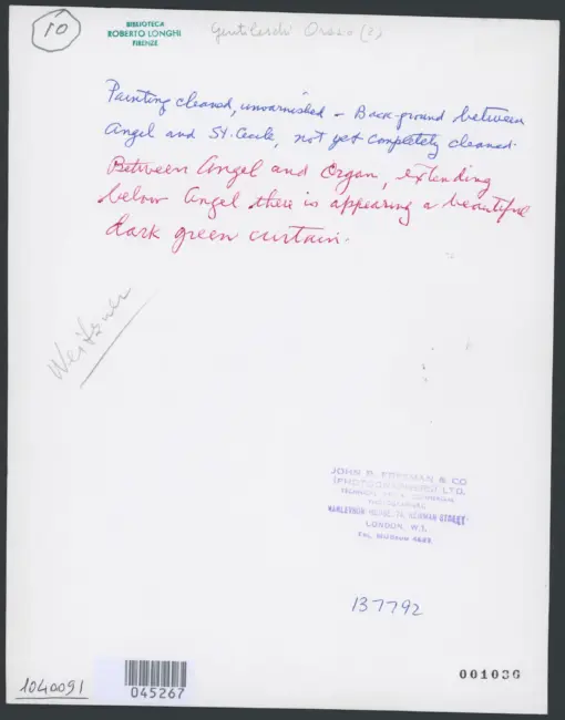 Gentileschi Orazio - sec. XVII - Santa Cecilia e san Valeriano incoronati da un angelo con san Tiburzio