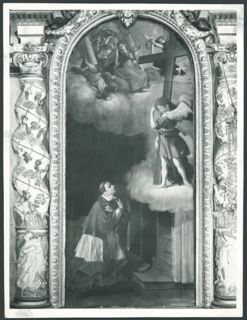 San Carlo Borromeo contempla gli strumenti della Passione