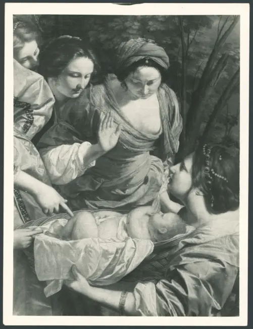 "Moses salvado da las aguas del Nilo". Gentileschi