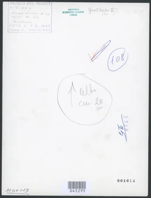 "Moses salvado da las aguas del Nilo". Gentileschi