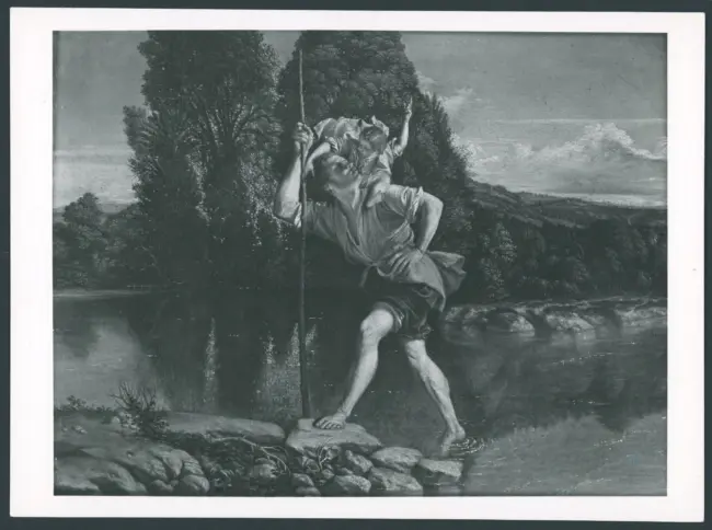 San Cristoforo guada il fiume con Gesù Bambino sulle spalle