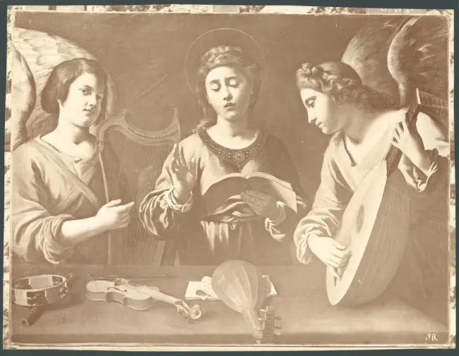 Santa Cecilia e due angeli