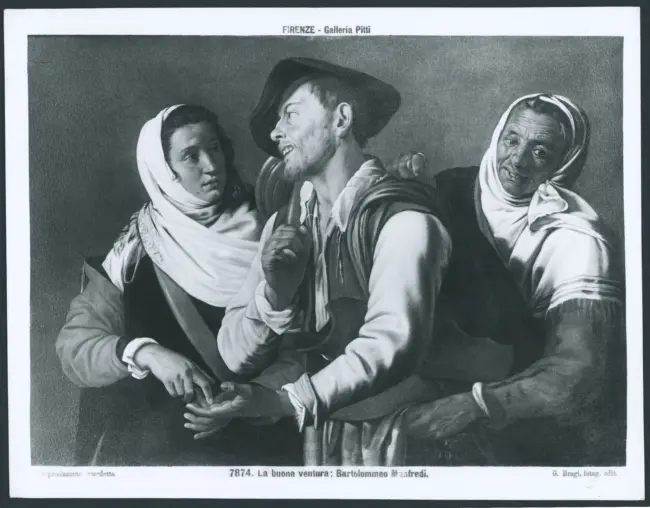 Zingara che legge la mano