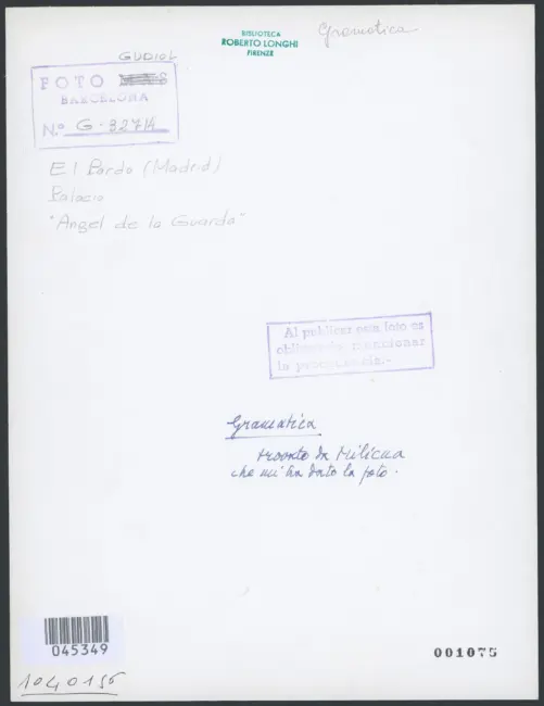 El Pardo (Madrid). Palacio. "Angel del lo Guarda"