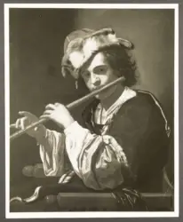 Boy with a flute. Bartolome Manfredi, Italian, 1580-1620