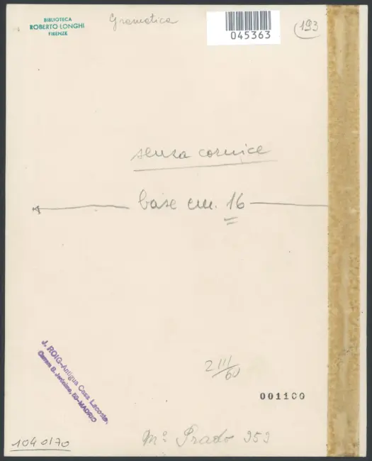 Gramatica Antiveduto  - sec. XVII - Santa Cecilia